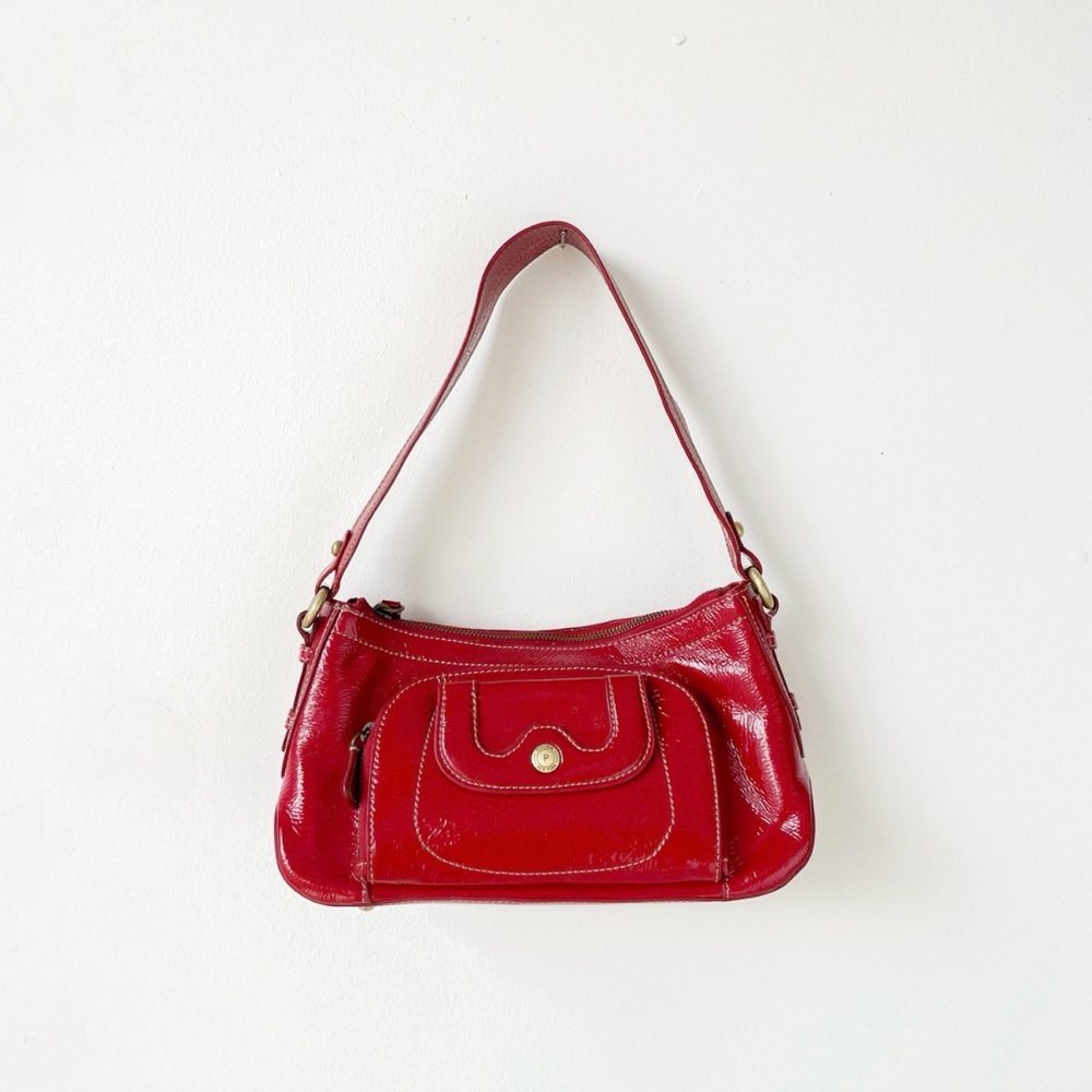 Perlina New York Y2K Patent Leather Shoulder Bag